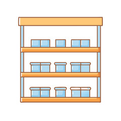 store shelves icon, store shelves vector illustration-simple illustration of store shelves, perfect for store shelves logos and icons