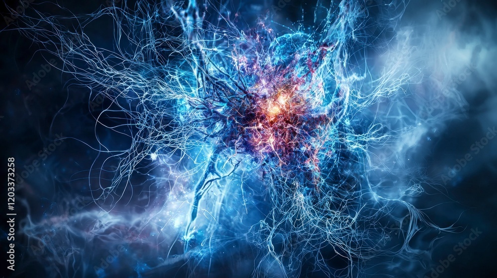 Poster Exploring cosmic physiology evolution intergalactic space digital art abstract wide angle universe connection