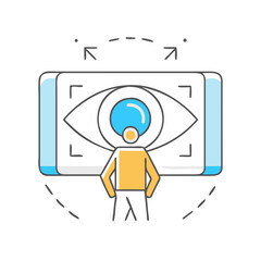 first person view icon, first person view vector illustration-simple illustration of first person view, perfect for first person view logos and icons