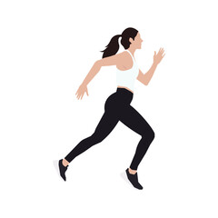 women running vector illustration