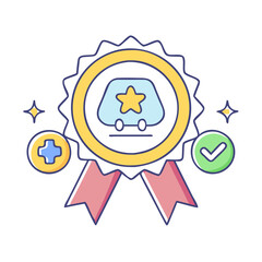 game achievements badge icon, game achievements badge vector illustration-simple illustration of game achievements badge, perfect for game achievements badge logos and icons