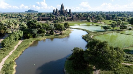 Fototapeta premium Ancient Temple by the River