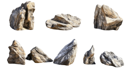 Desert rock formations with a scenic landscape of stones and mountains