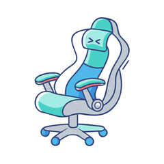 gamer chair icon, gamer chair vector illustration-simple illustration of gamer chair, perfect for gamer chair logos and icons