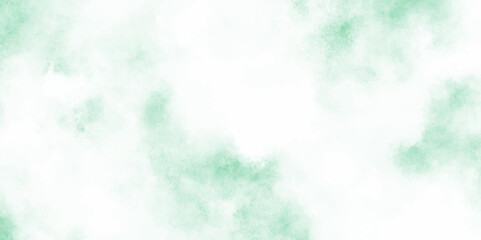 Abstract grunge blue or mint green texture with blurry fogg or clouds, grunge bright blue abstract design paper textured, brush painted green nature watercolor on paper with smoke or clouds texture.