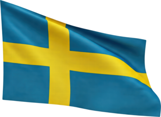 waving flag of Sweden, national symbol