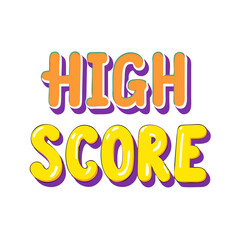 high score text icon, high score text vector illustration-simple illustration of high score text, perfect for high score text logos and icons
