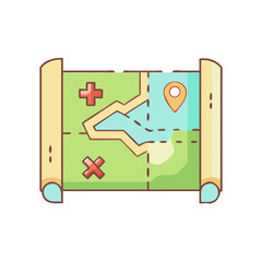 in game map icon, in game map vector illustration-simple illustration of in game map, perfect for in game map logos and icons