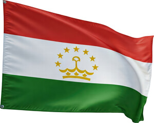 Naklejka premium waving flag of Tagikistan, national symbol