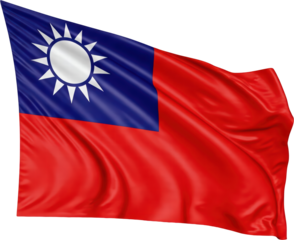 waving flag of Taiwan, national symbol