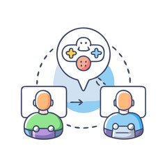 multiplayer icon, multiplayer vector illustration-simple illustration of multiplayer, perfect for multiplayer logos and icons