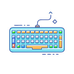 pc gaming keyboard icon, pc gaming keyboard vector illustration-simple illustration of pc gaming keyboard, perfect for pc gaming keyboard logos and icons