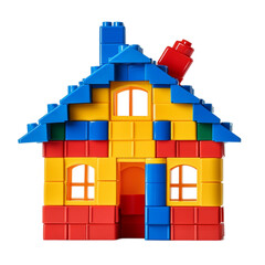 Obraz premium Colorful Plastic Block House Toy Building Fun
