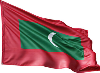 Obraz premium waving flag of Maldive, national symbol