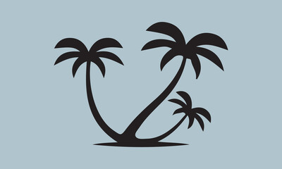 palm tree summer logo template vector illustration, flyer, Hand drawn lettering phrase, svg Files for Cutting Cricut and Silhouette, EPS 10