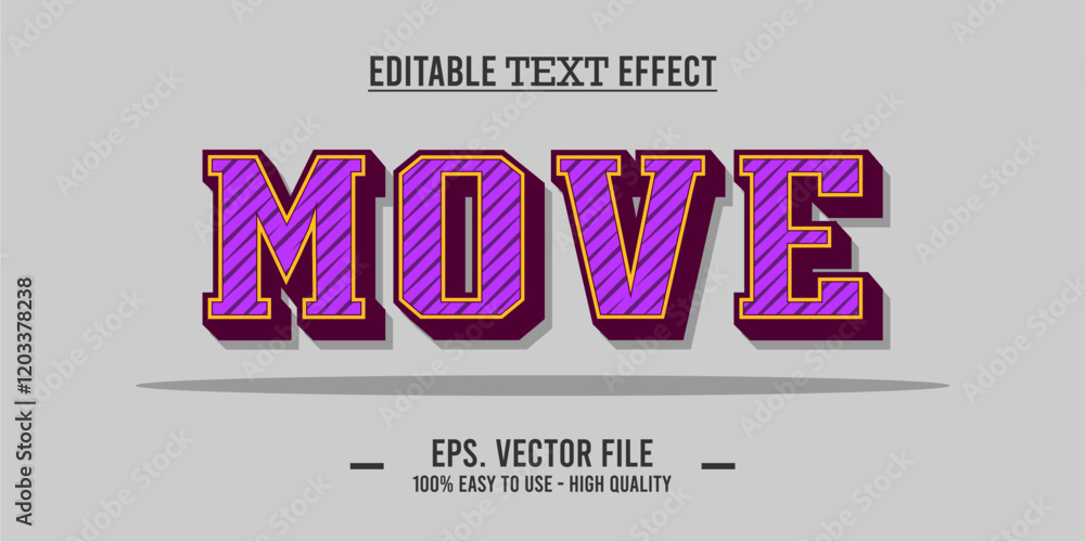 Poster move editable text effect concept