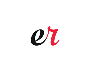 creative letter ER logo design template
