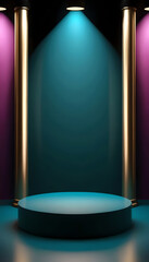 Podium background for product photos 
