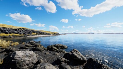Tranquil Lakeside Landscape
