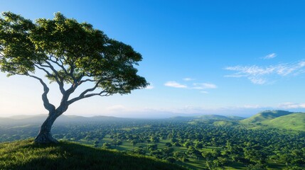 Solitary Tree on Hilltop