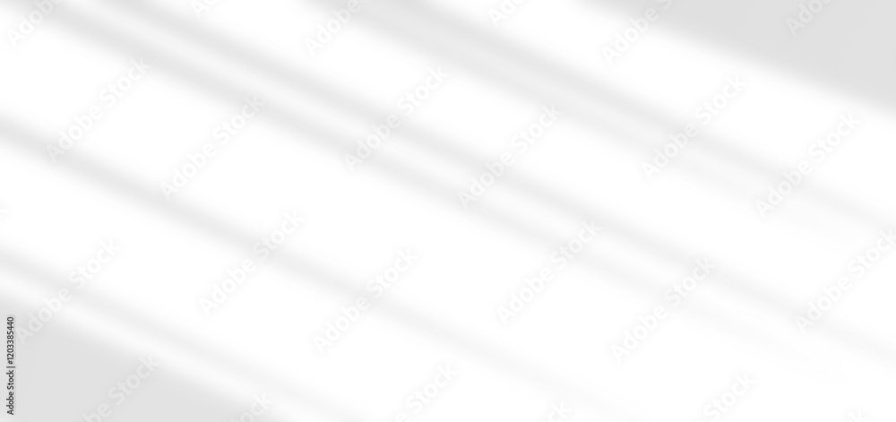 Wall mural transparent shadow overlay effect isolated on white background. window shadow and lights. mockup, te