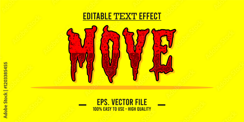 Poster move editable text effect concept