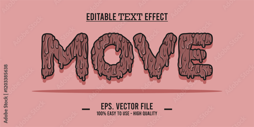 Poster move editable text effect concept