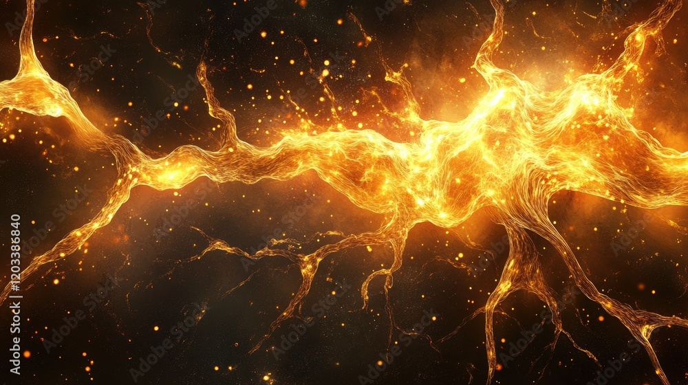 Poster a dynamic representation of ai intelligence with glowing neural patterns and abstract backgrounds.