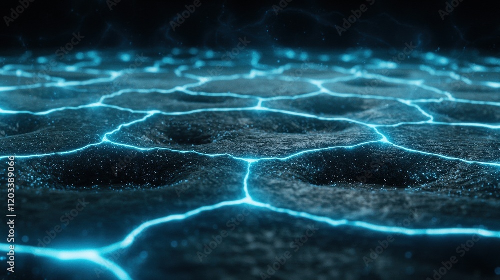 Aufkleber futuristic digital network background with clean lines and electric patterns