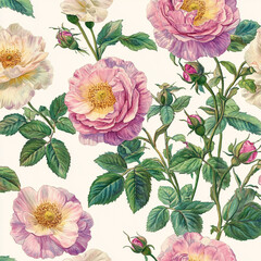 Pink Turquise Flower Patterns