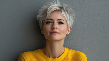 a high-resolution photo of Cancer survivor showing off a new tattoo of an inspirational quote. isolated on color background, photorealistic, ultra-sharp focus, clear details, studio lighting,
