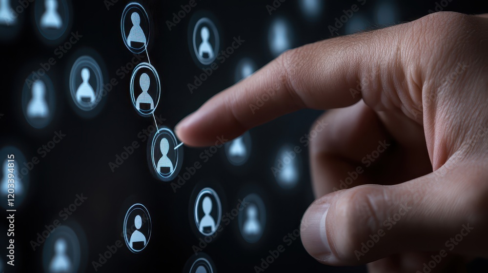 Poster biometric fingerprint scan, finger touching sensor for secure identification and access