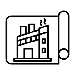 Factory Blueprint Icon