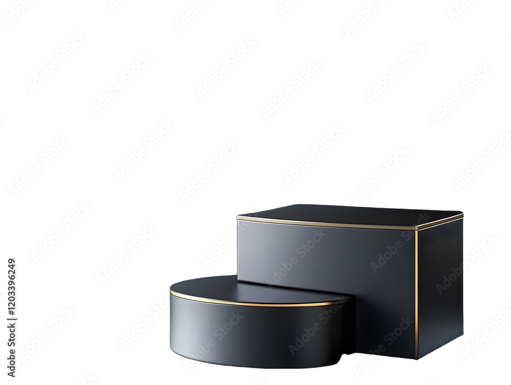 Poster black product podium display background stage on 3d luxury presentation showcase empty platform stud
