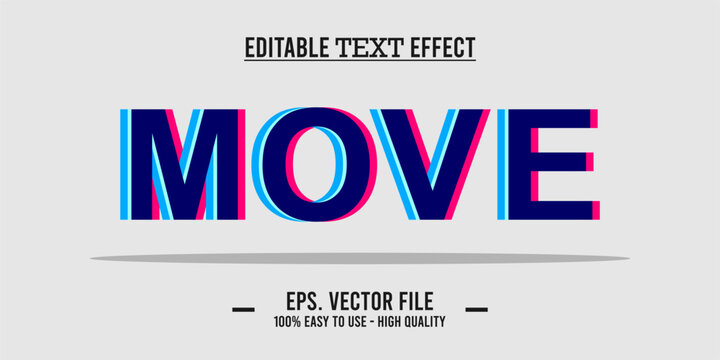 move editable text effect concept
