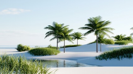 Fototapeta premium Tranquil Tropical Beach Scene