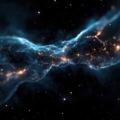 Obraz premium Cosmic Convergence of Stars and Nebulae in Deep Space Infinity