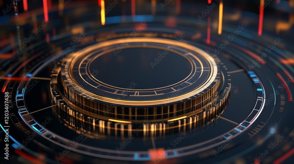 Poster futuristic circular interface design element (1)