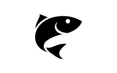 fish logo vector icon, simple fish silhouette logo template