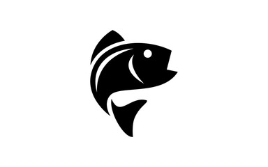 fish logo vector icon, simple fish silhouette logo template