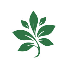 green leaf ecology nature element, icon logo vector isolation on white