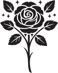 nice Rose silhouette vector art illustration