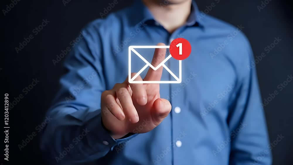 Poster Digital Email Notification: Interactive Interface Concept for Online Communication and Email        