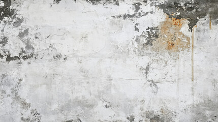 Obraz premium weathered and distressed wall with cracked white and peeling paint texture for a rustic aged background