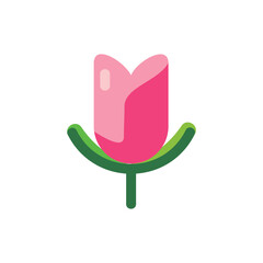 isolated flower with heart vector design