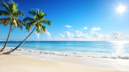 Obraz premium Tranquil Tropical Beach Scene