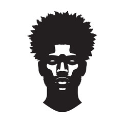 african black man silhouette vector illustration