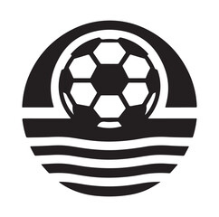 Fototapeta premium Football club logo silhouette vector illustration 