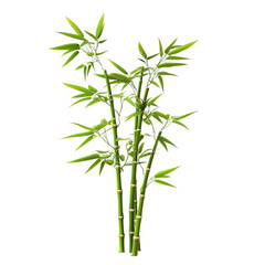 Obraz premium Vibrant Bamboo Plant Abstract Green Yellow Lines,