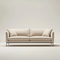 Modern Minimalist Sofa isolated on a plain white background